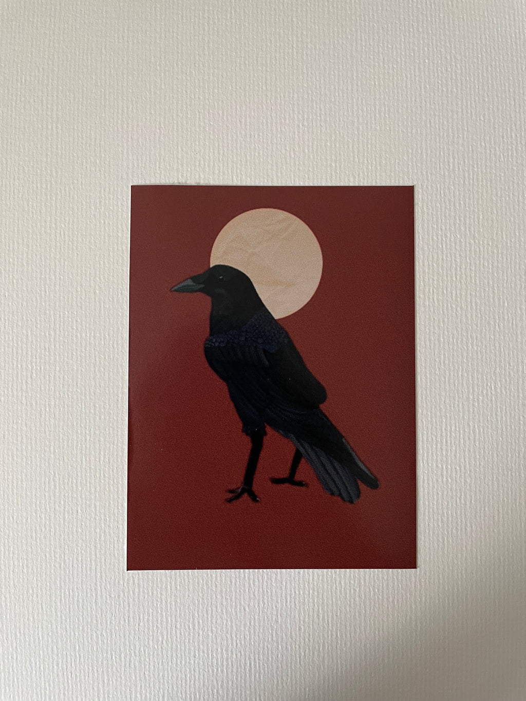 Moon Crow Vinyl Sticker