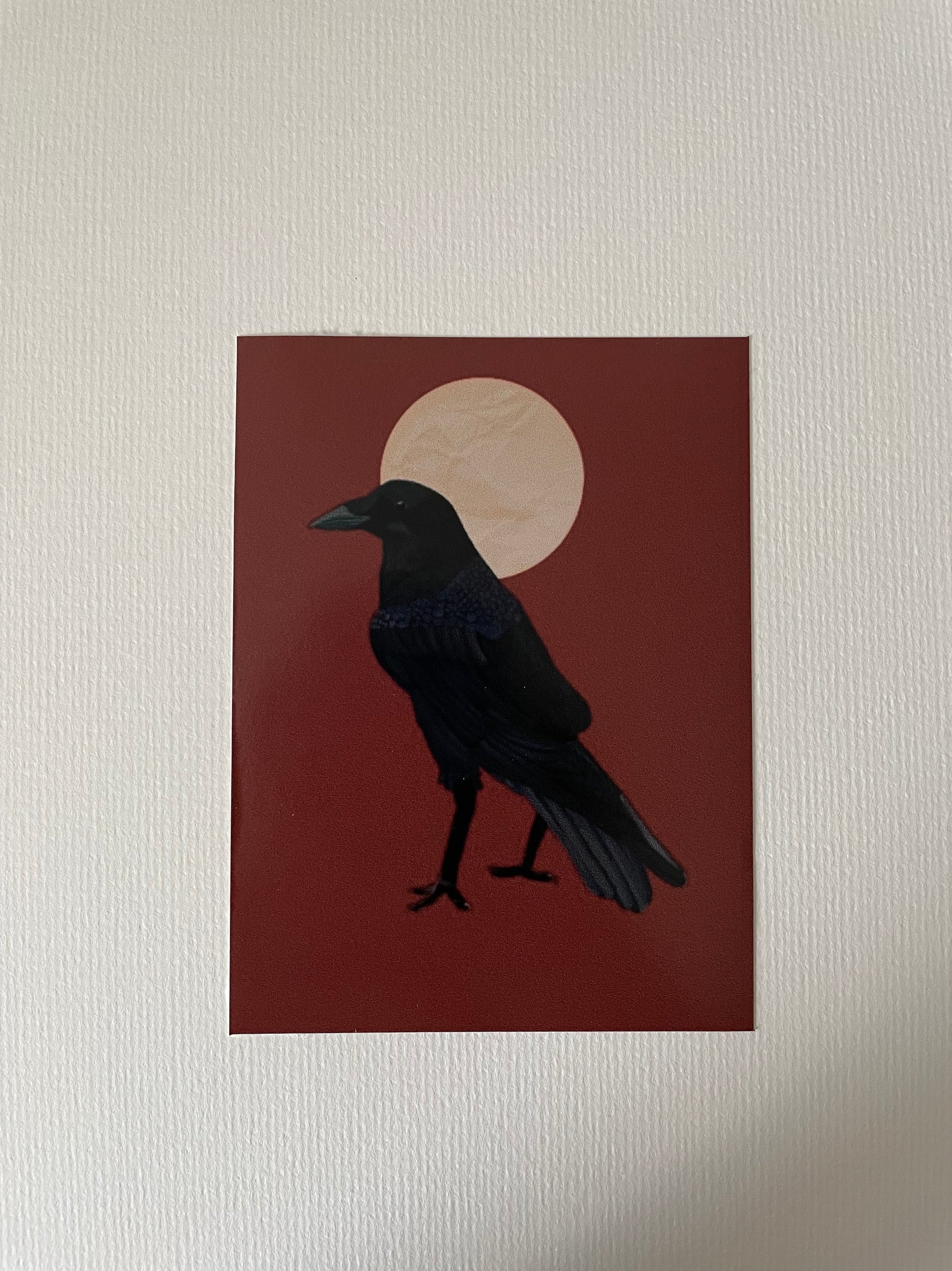 Moon Crow Vinyl Sticker