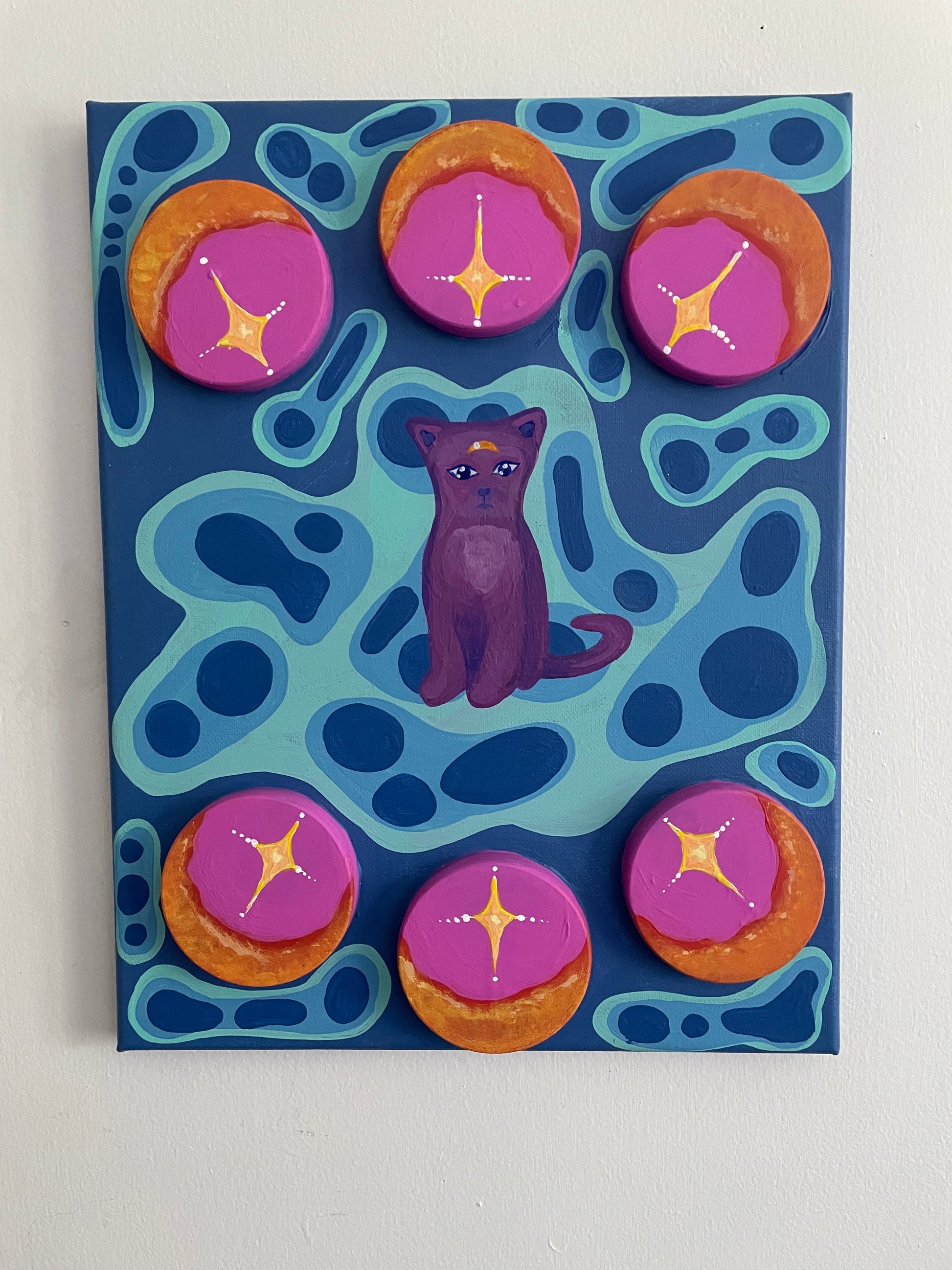 Space Kitty Acrylic Original
