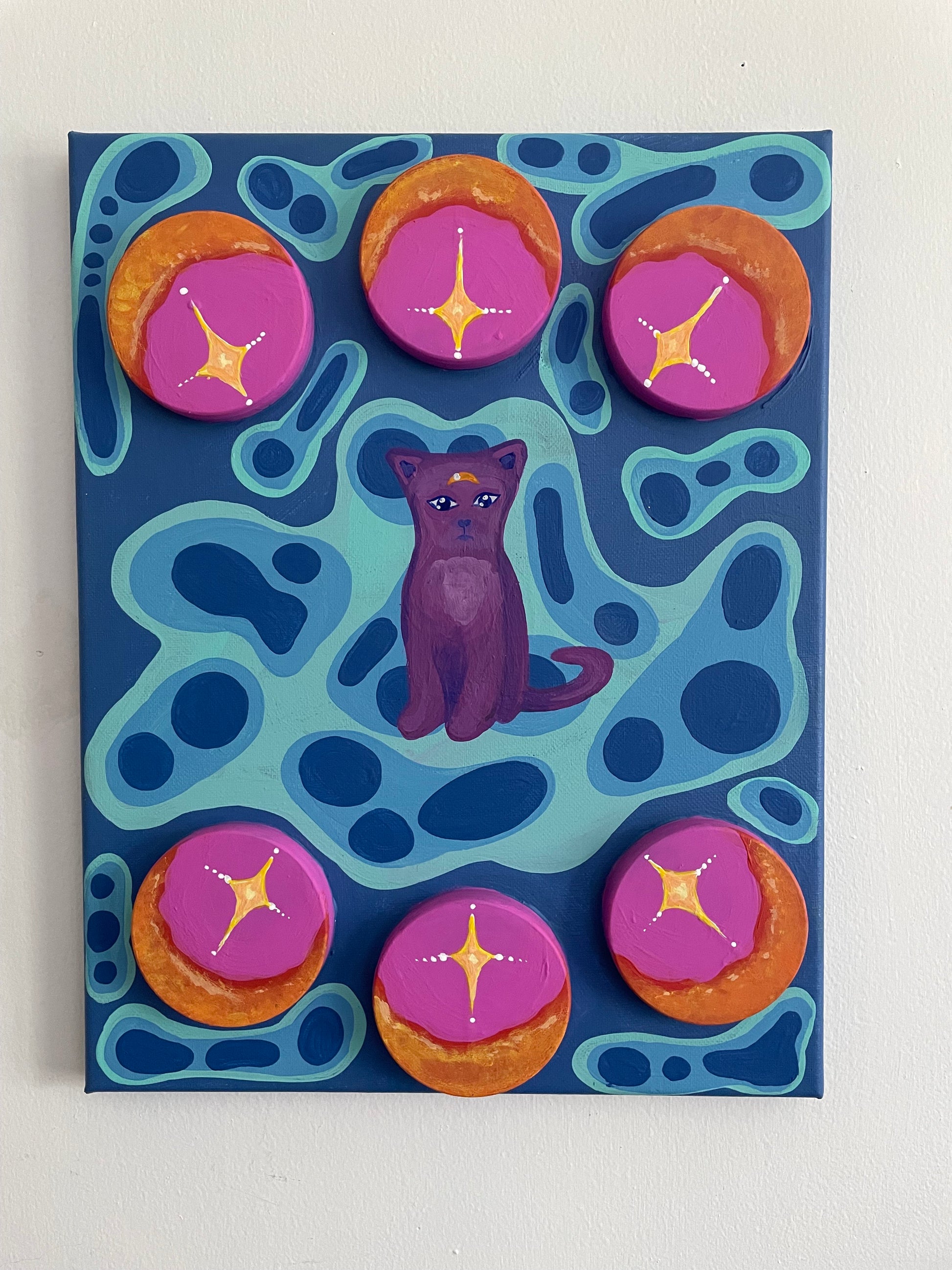 Space Kitty Acrylic Original