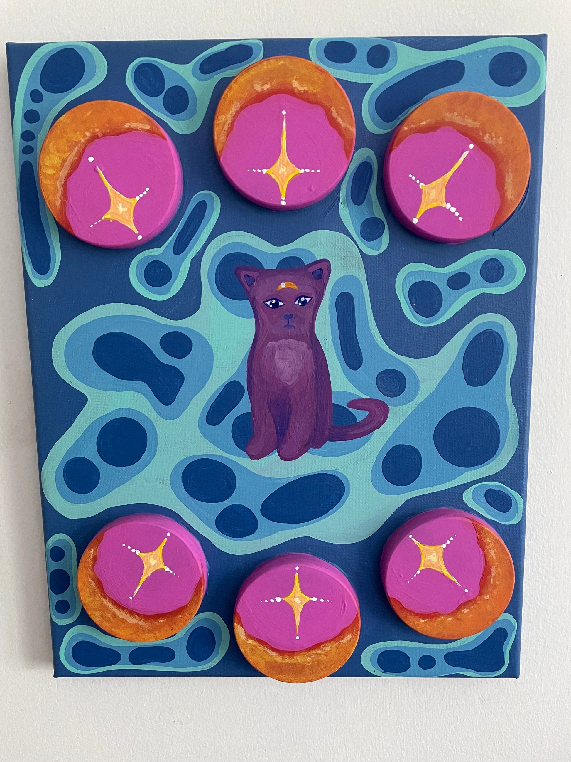 Space Kitty Acrylic Original
