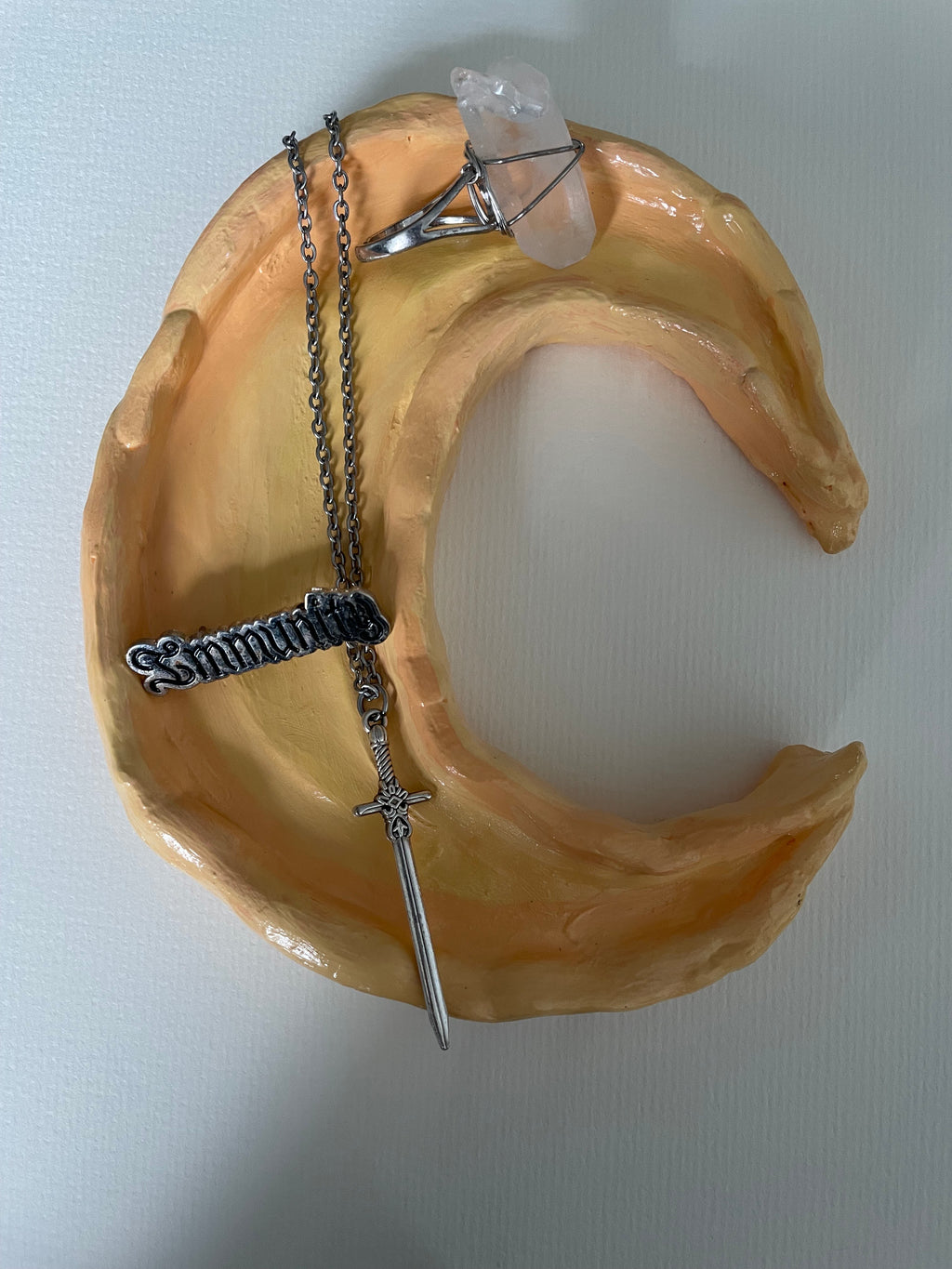 Yellow Moon Jewelry Plate