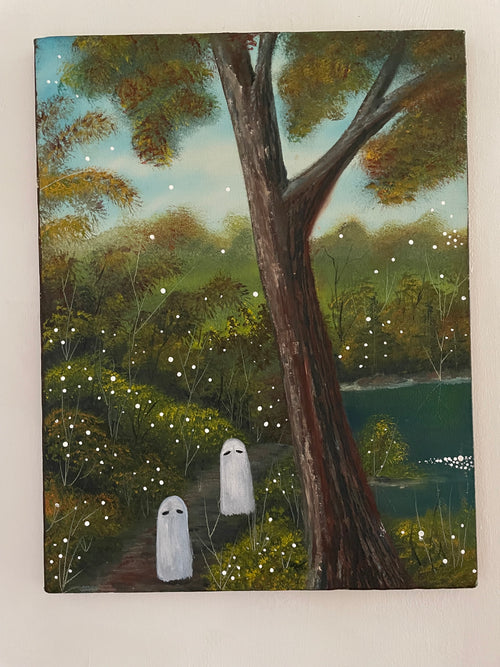 "ghost adventure" original acrylic painting