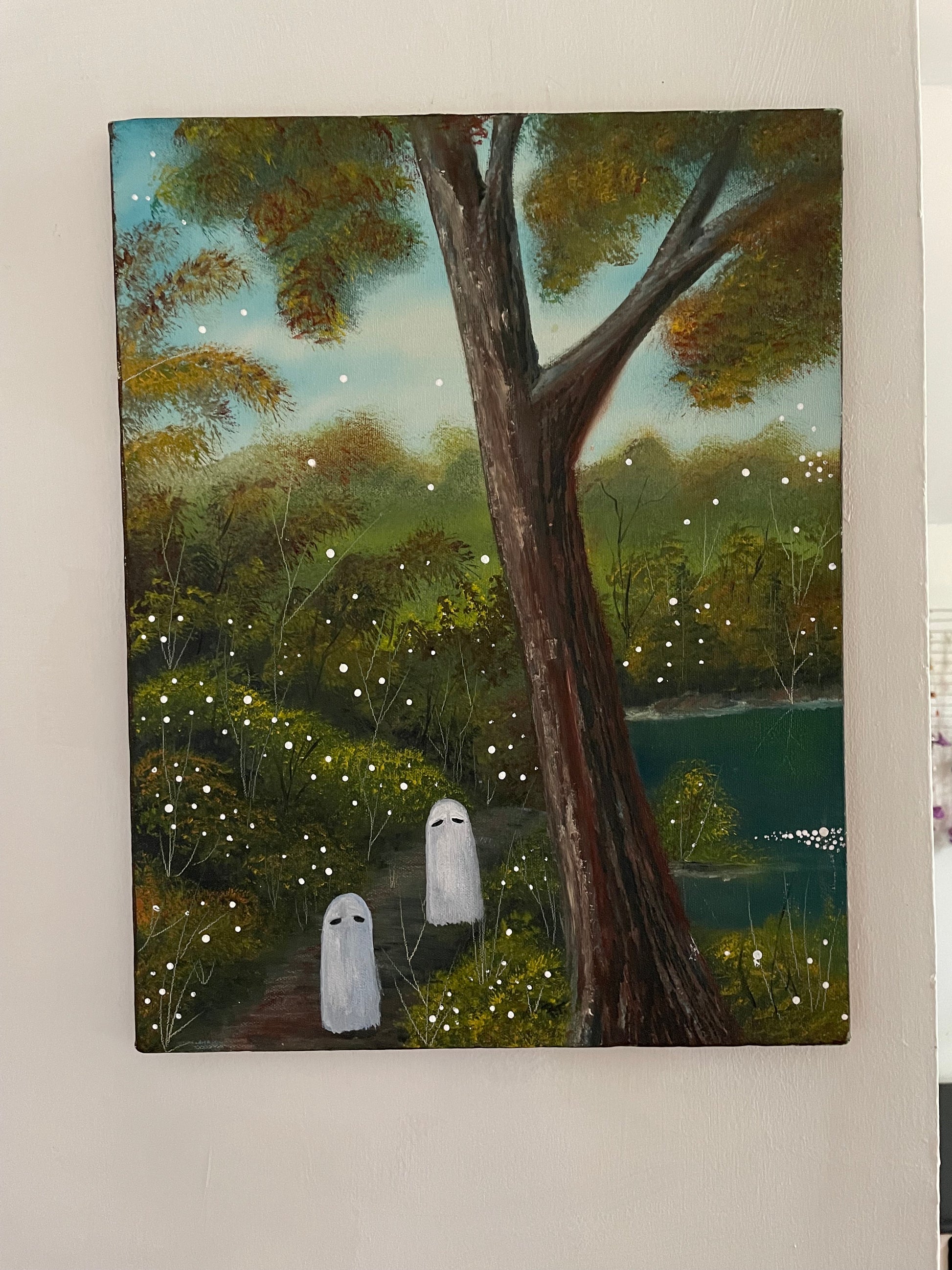 "ghost adventure" original acrylic painting