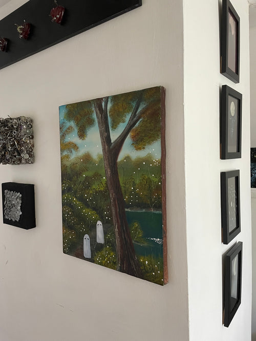 "ghost adventure" original acrylic painting