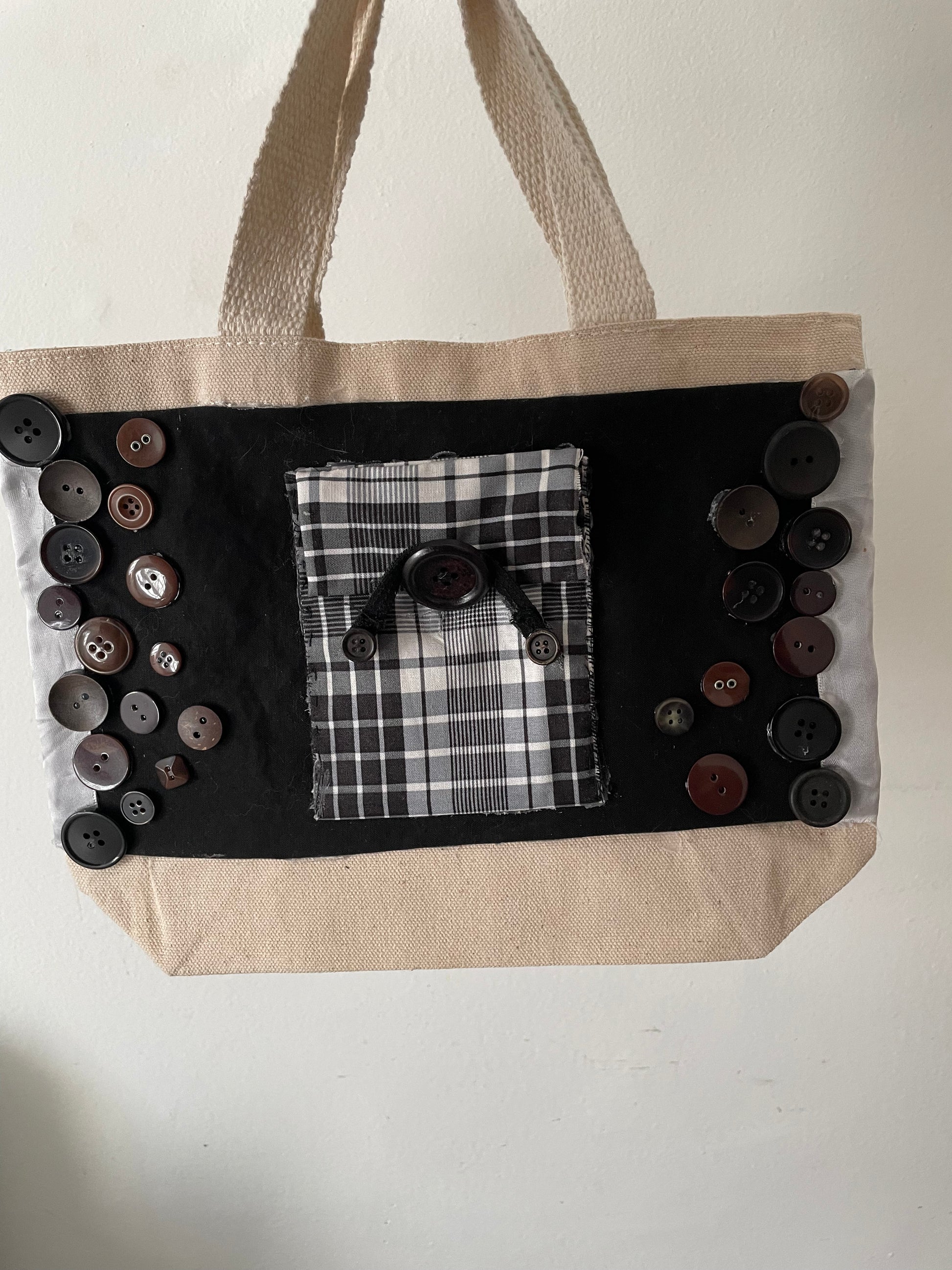 mini button hand bag